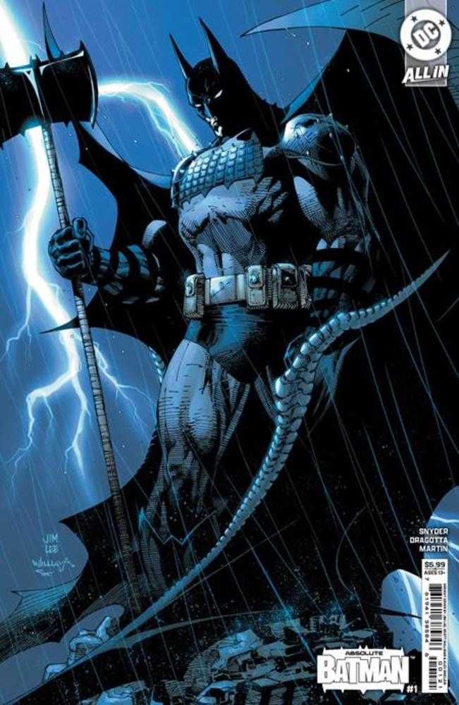 Absolute Batman #1 Cover C Jim Lee Card Stock Variant - Limited Edition Collectible Comic for DC Fans, Perfect for Display & Gifting