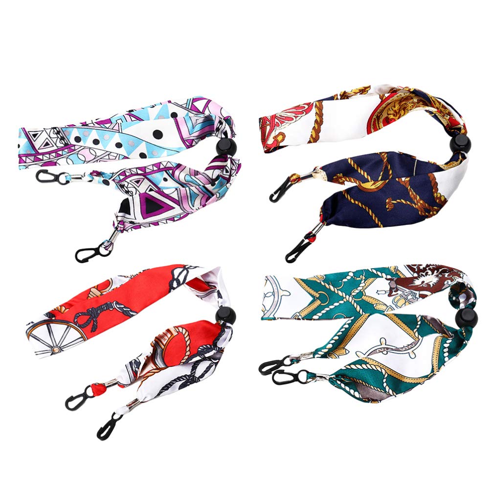 EXCEART 4pcs Adjustable Glasses Lanyard - Anti-Lost Neck Strap for Windproof Hats & Outdoor Activities