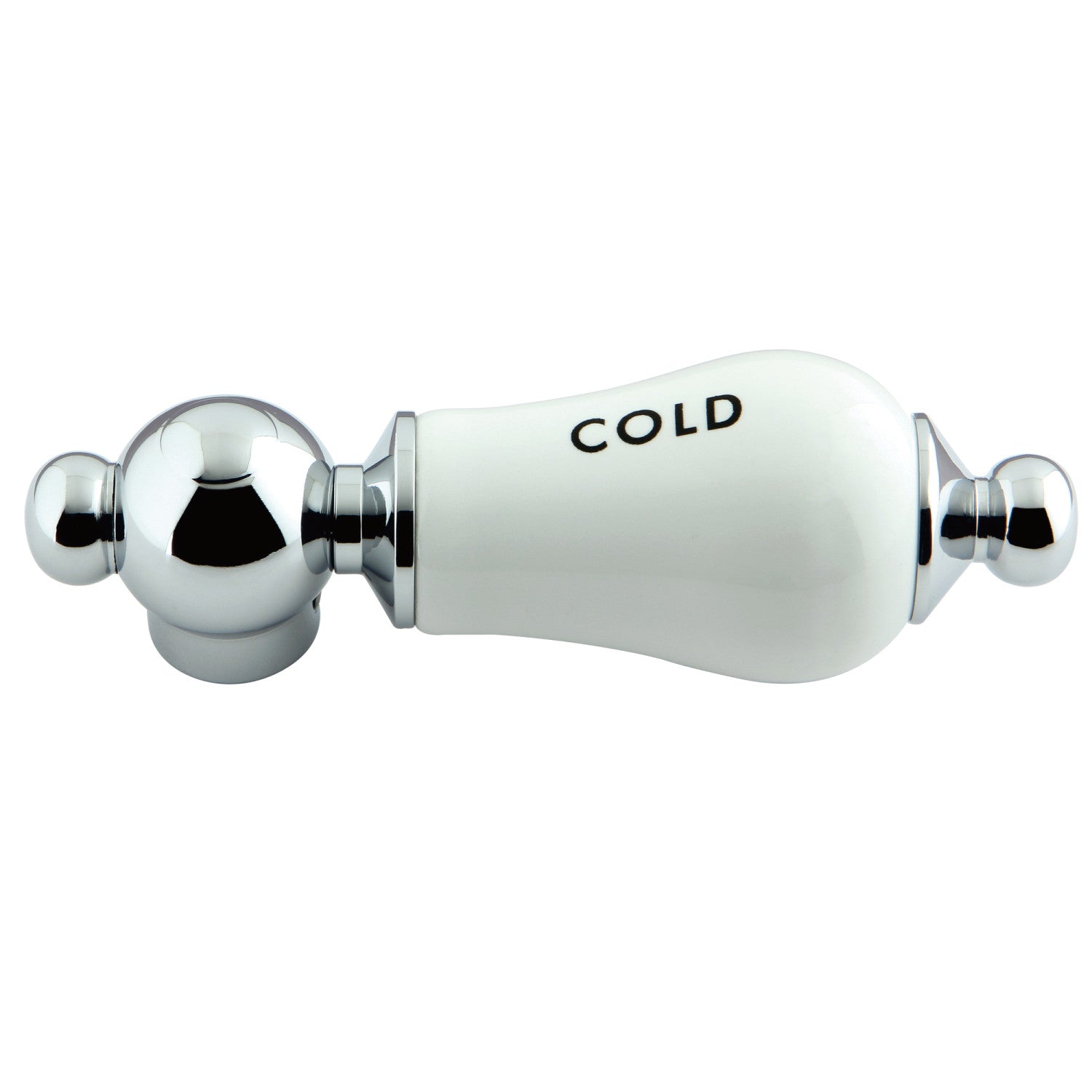 Aqua Vintage AEPL1C Cold Water Porcelain Lever Handle Faucet - Polished Chrome Finish for Bathroom Sink & Vanity Upgrade