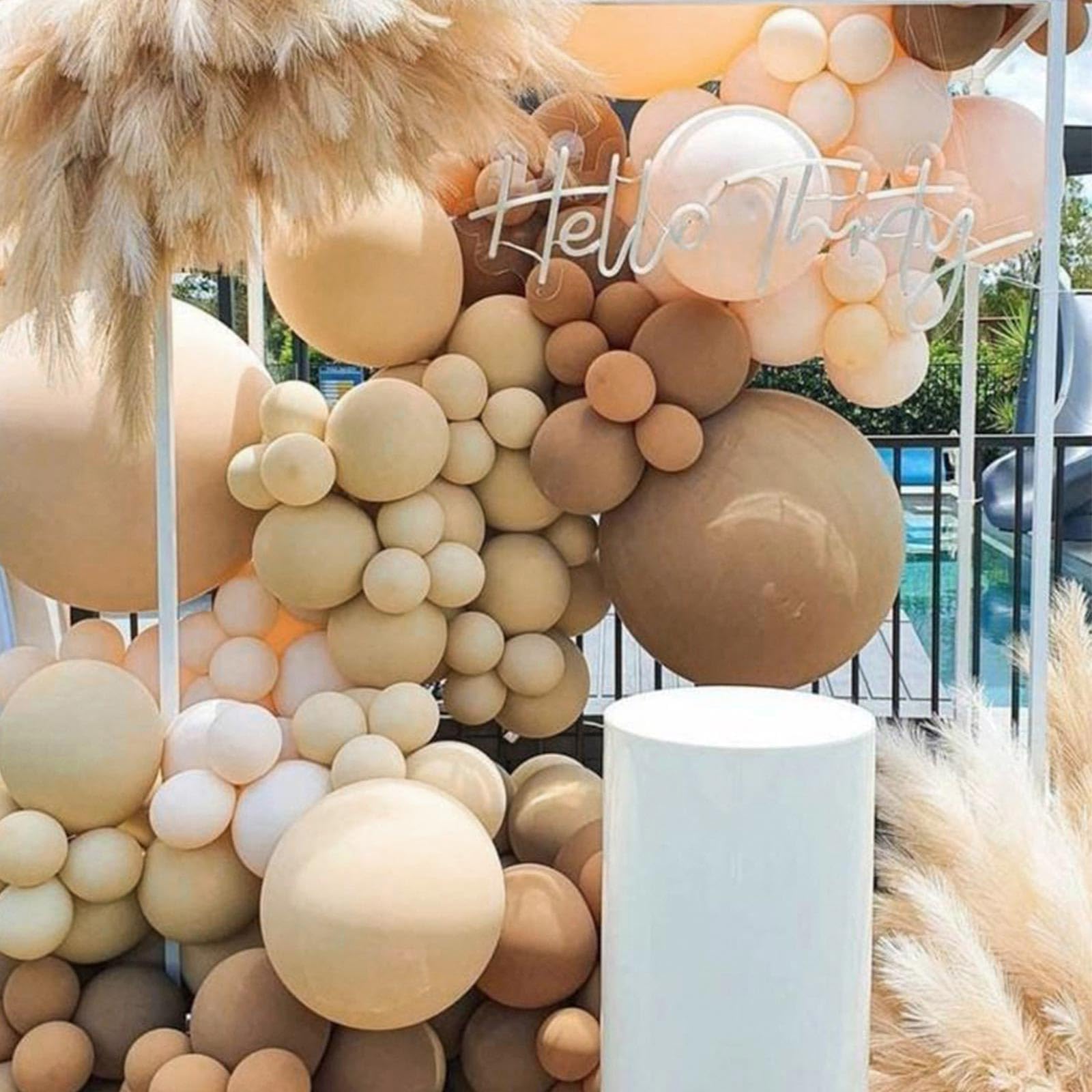 50 Pack 12 Inch Latte Brown Balloons - Boho Party Decorations for Garland & Arch, Neutral Birthday Party Supplies | Perfect for Wedding, Baby Shower & Home Decor