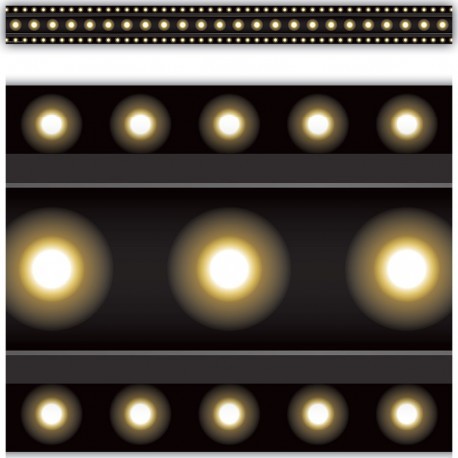 Black Marquee Straight Border Trim - Decorative Party & Wedding Decor for Walls, Tables, and Events