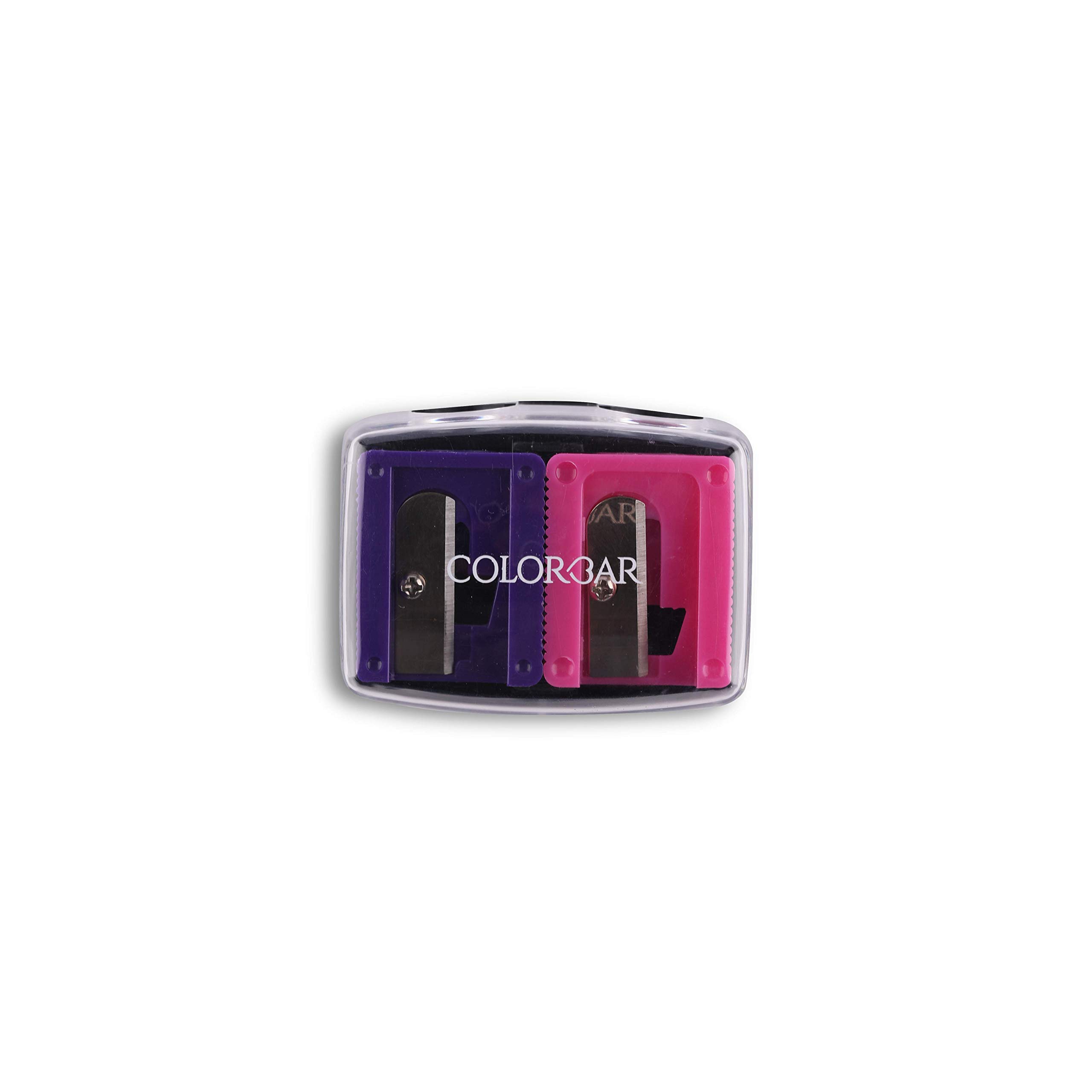 Colorbar Make Your Point Dou Cosmetic Pencil Sharpener - Perfect for Thick & Thin Eyeliners & Lip Liners | Built-in Debris Catcher | Ideal for Makeup Artists & Beauty Enthusiasts | Use at Home, Salon, or Travel Makeup Kit