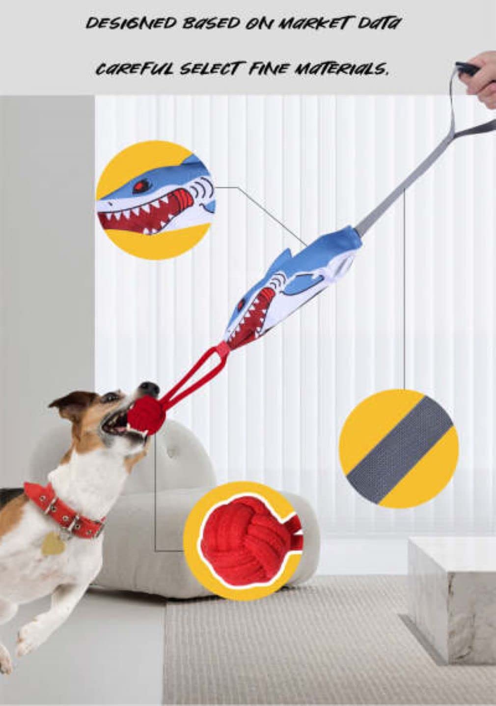 Durable Heavy Duty Interactive Tug of War Dog Toy - Squeaky Rope Ball Knot for Indoor & Outdoor Play | Perfect for Exercise, Training, Chewing & Bonding with Your Pet | Great for Fetch, Tug Games & Aggressive Chewers
