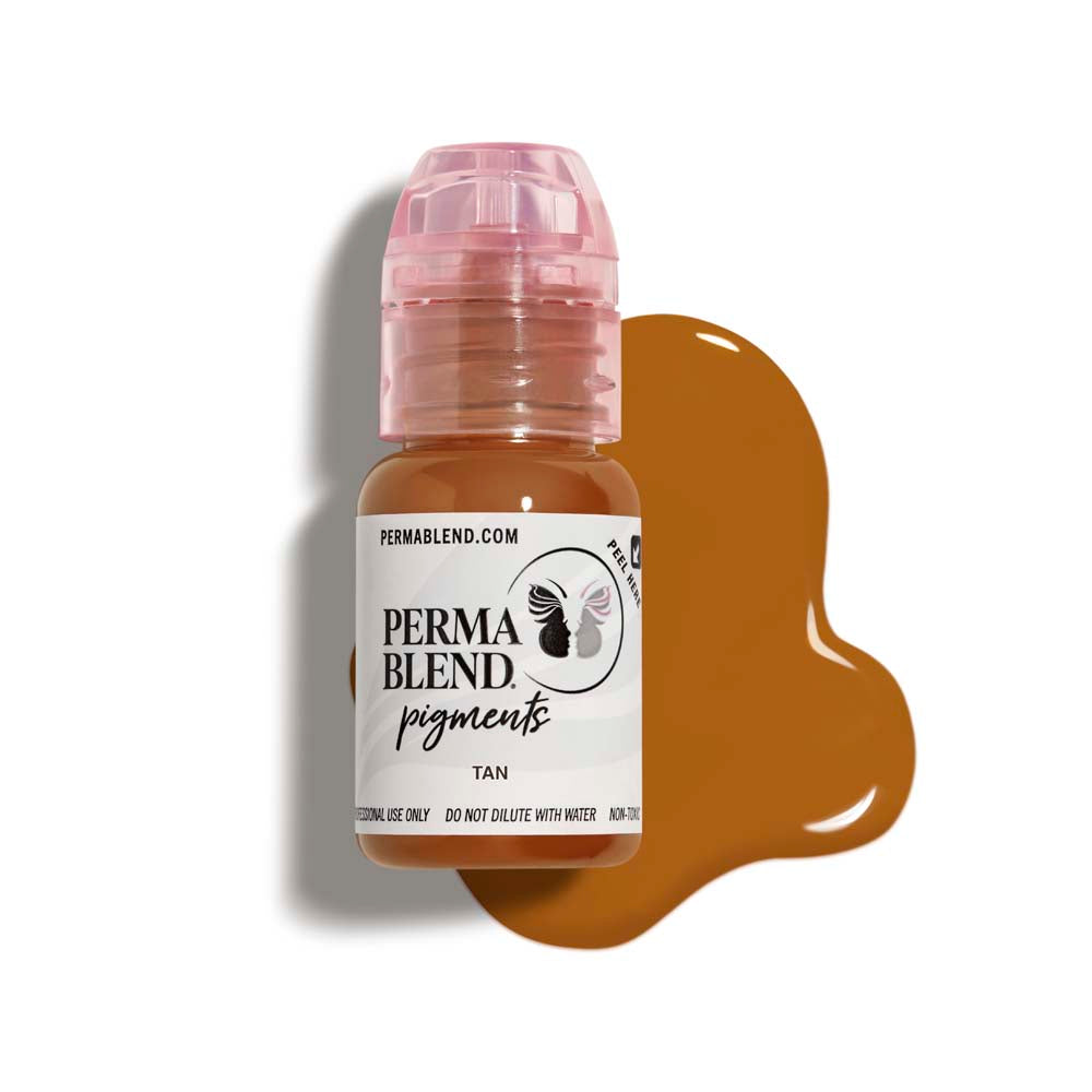 Perma Blend Tan Pigment - Professional Tattoo Ink for Realistic Skin Tones | Ideal for Tattoo Artists & Permanent Makeup | Perfect for Cover-Ups & Cosmetic Tattooing