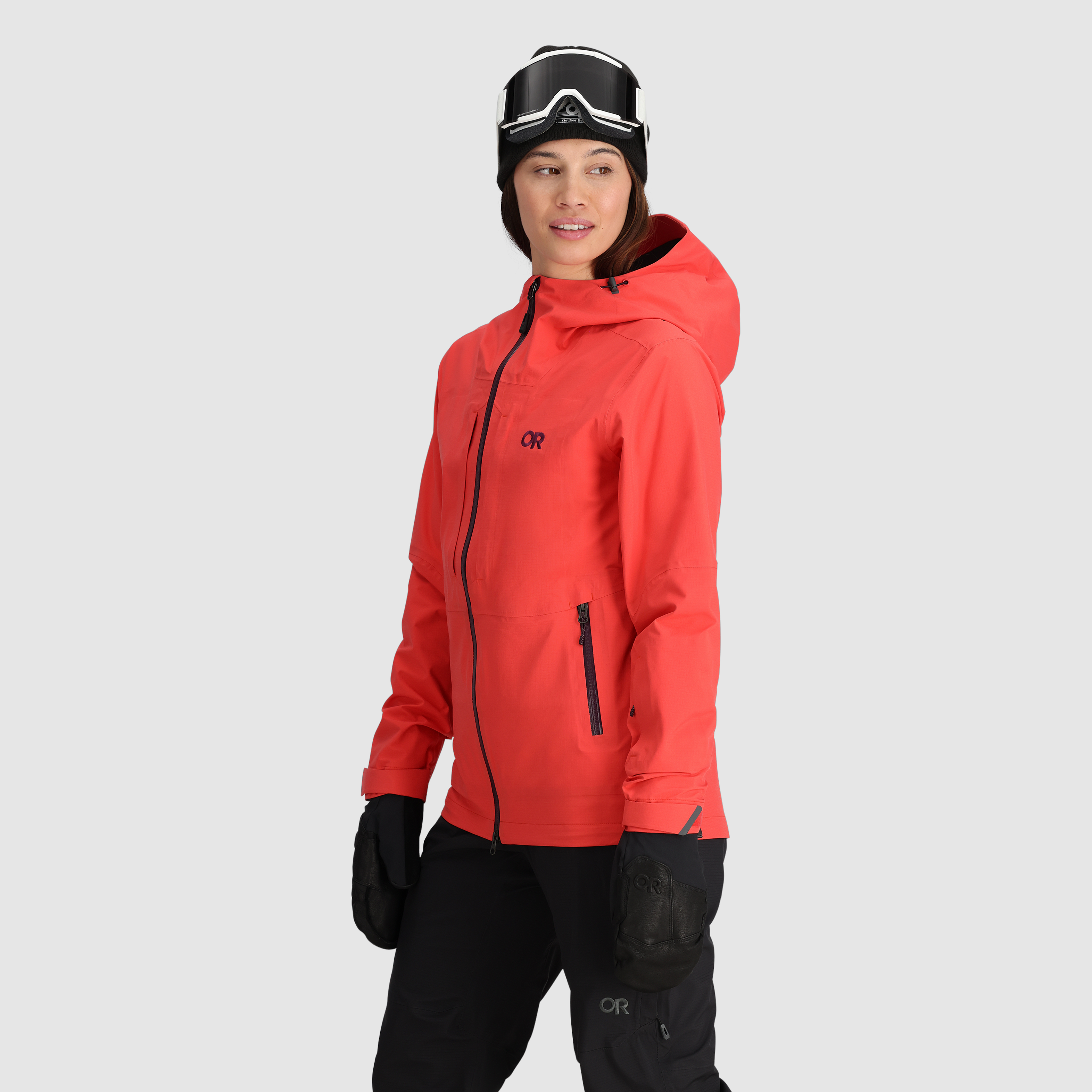 Women's Lightweight Waterproof Carbide Jacket - Windproof Winter Coat for Hiking, Running & Outdoor Activities