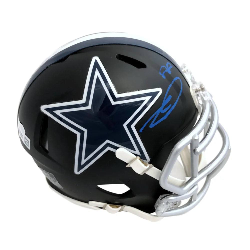 Authentic Ceedee Lamb Autographed Dallas Cowboys Speed Eclipse Black Mini Helmet with COA - Perfect for NFL Collectors, Sports Memorabilia Displays & Cowboys Fan Gifts