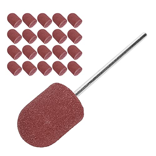 Professional Nail Drill Bits Set - Fine Sandpaper Grit, Lightweight & Easy to Store with Shaft for Nail Salon & Home Manicure (Brown) - Perfect for Acrylic Nails, Gel Polish Removal & Nail Art