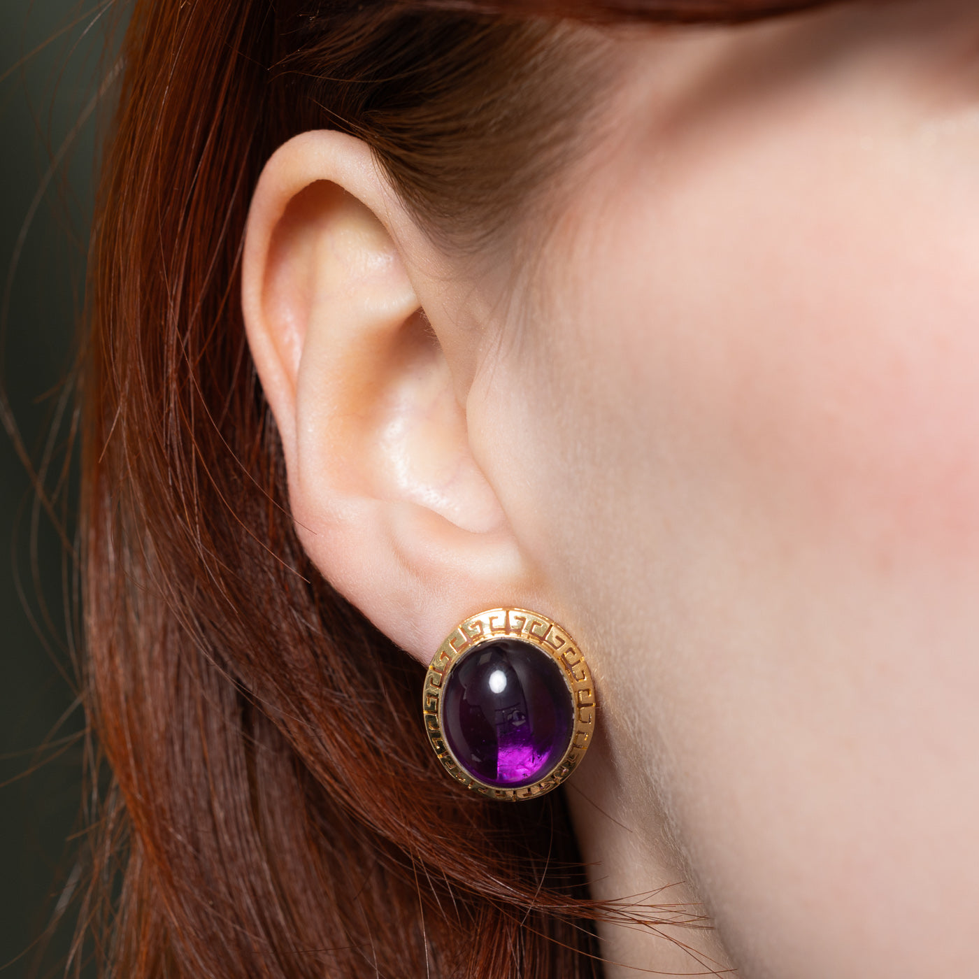 14K Gold Amethyst Stud Earrings - 18.00ctw Natural Gemstone Jewelry for Women | Elegant Gift for Birthday, Anniversary & Special Occasions