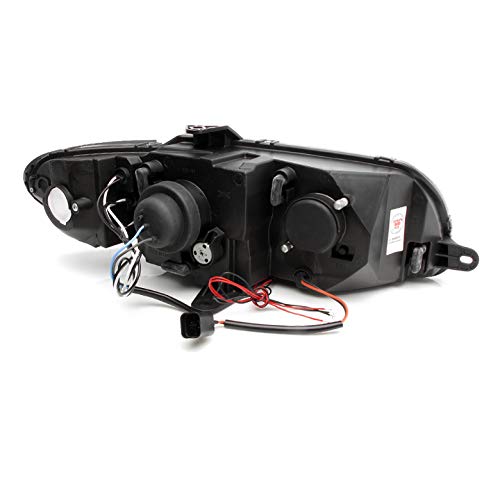 Pontiac GTO Halo LED Projector Headlights - Black Angel Eye HID Replacement Lamps for Coupe 2Dr | High Visibility Night Driving & Custom Car Upgrades