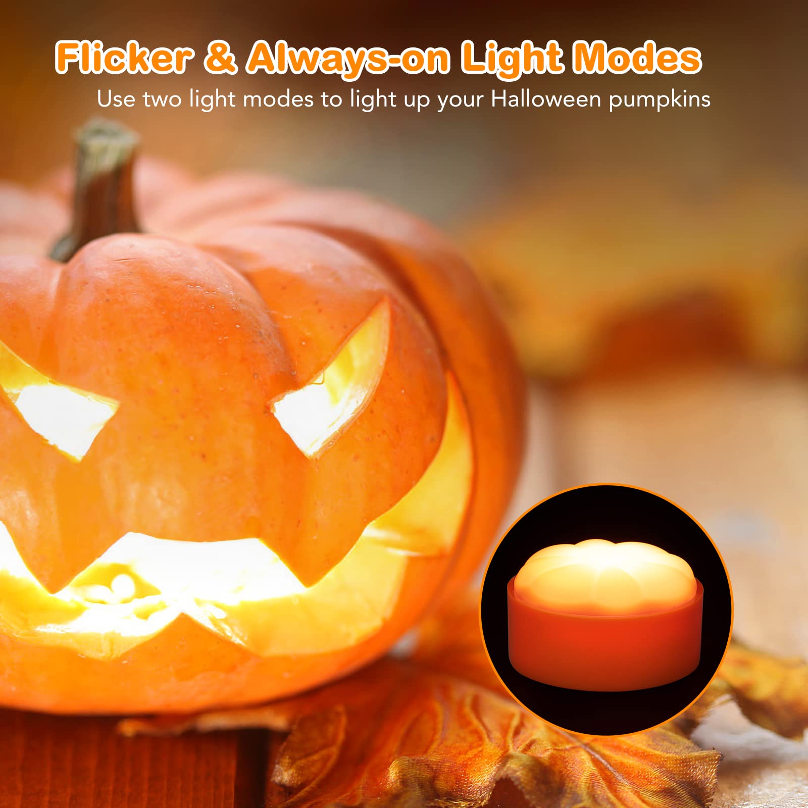 Litake Halloween Pumpkin Lights - 4 Pack LED Jack-O-Lanterns with Flickering Flame Effect, Waterproof Outdoor Decorations with Remote Control & Timer - Perfect for Porch, Yard, and Halloween Party Decor