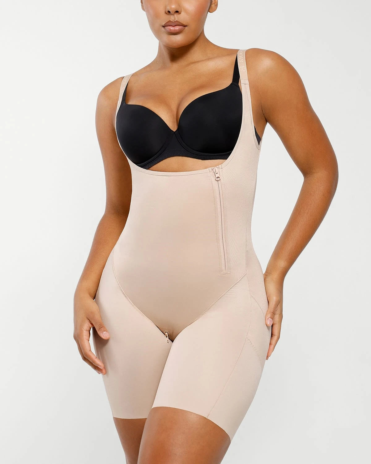 AirSlim® Open Bust Butt Lifting Full Bodysuit Shapewear - Tummy Control Waist Trainer for Women | Perfect for Wedding, Party & Everyday Wear