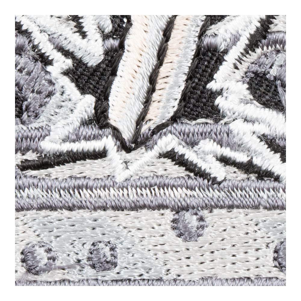 PatchStop Mixtape Skeleton Hand Horn Iron On & Sew On Patches for Clothing, Jeans, Jackets & Bags - 3x2.75in Small Embroidered Decorative Music Patches for DIY Punk, Gothic & Rock Style Outfits