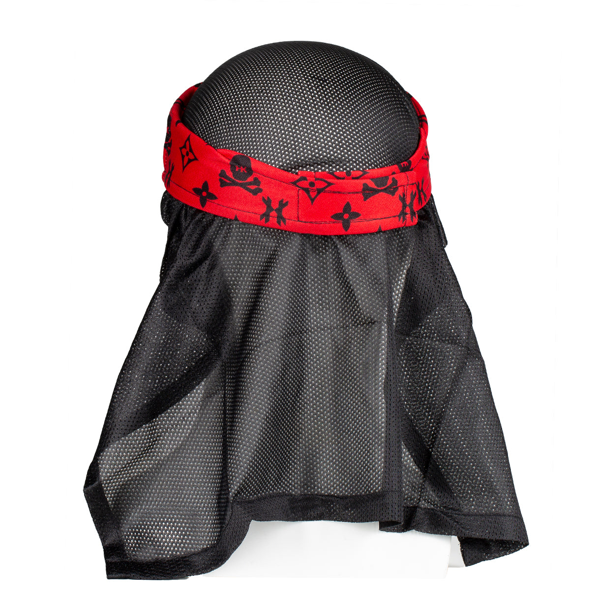 Elegant Monogram Red Headwrap - Stylish Hair Accessory for Women | Perfect for Workouts, Yoga, and Everyday Fashion