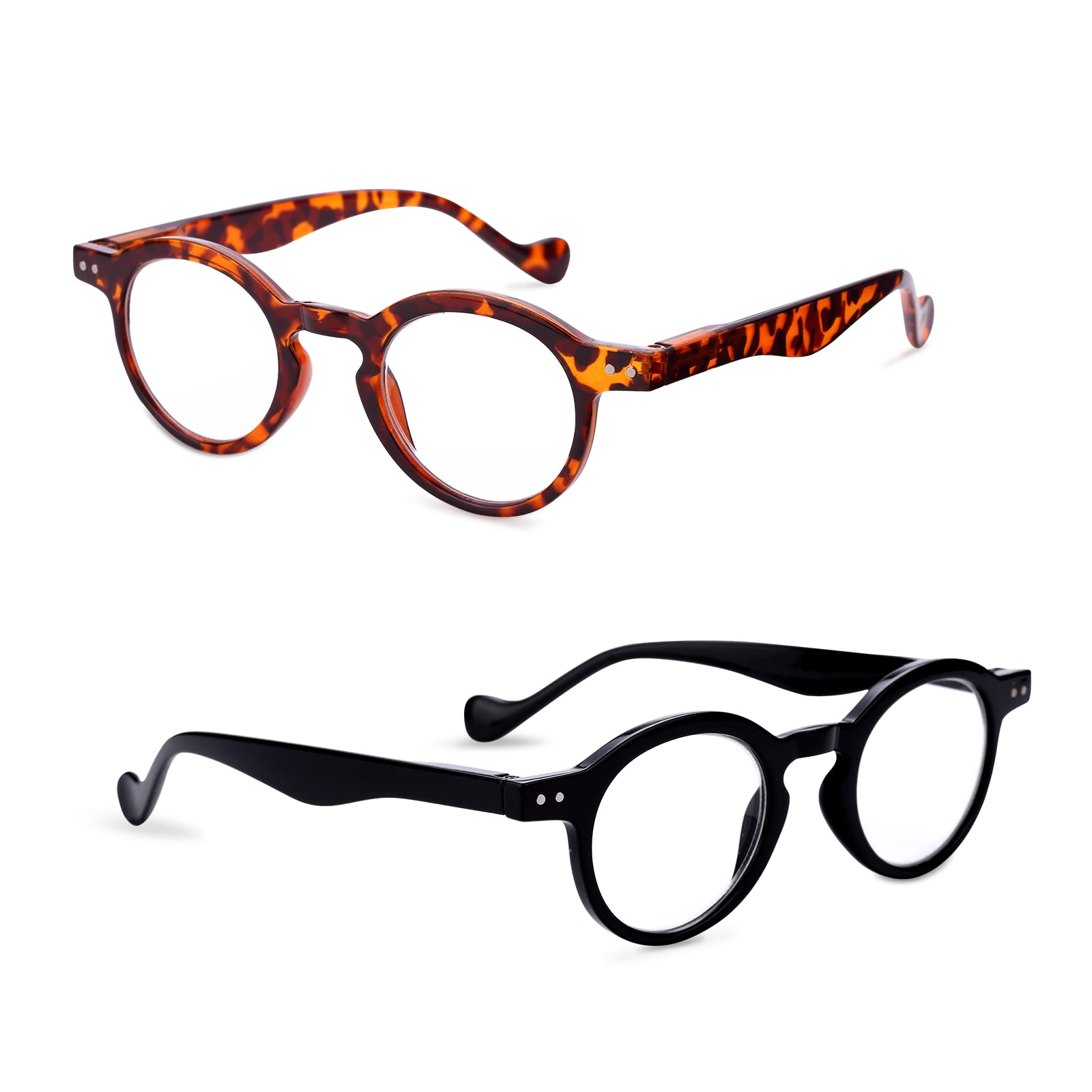 LUFF Ultra Light Reading Glasses - Comfortable Spring Hinge for Men & Women - HD Clear Lenses for Reading, Working & Computer Use