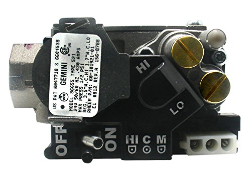 Rheem 60-101921-81 Replacement Gas Valve for Water Heaters - Compatible with Rheem & Ruud Models - Perfect for Home Heating System Repairs & Maintenance