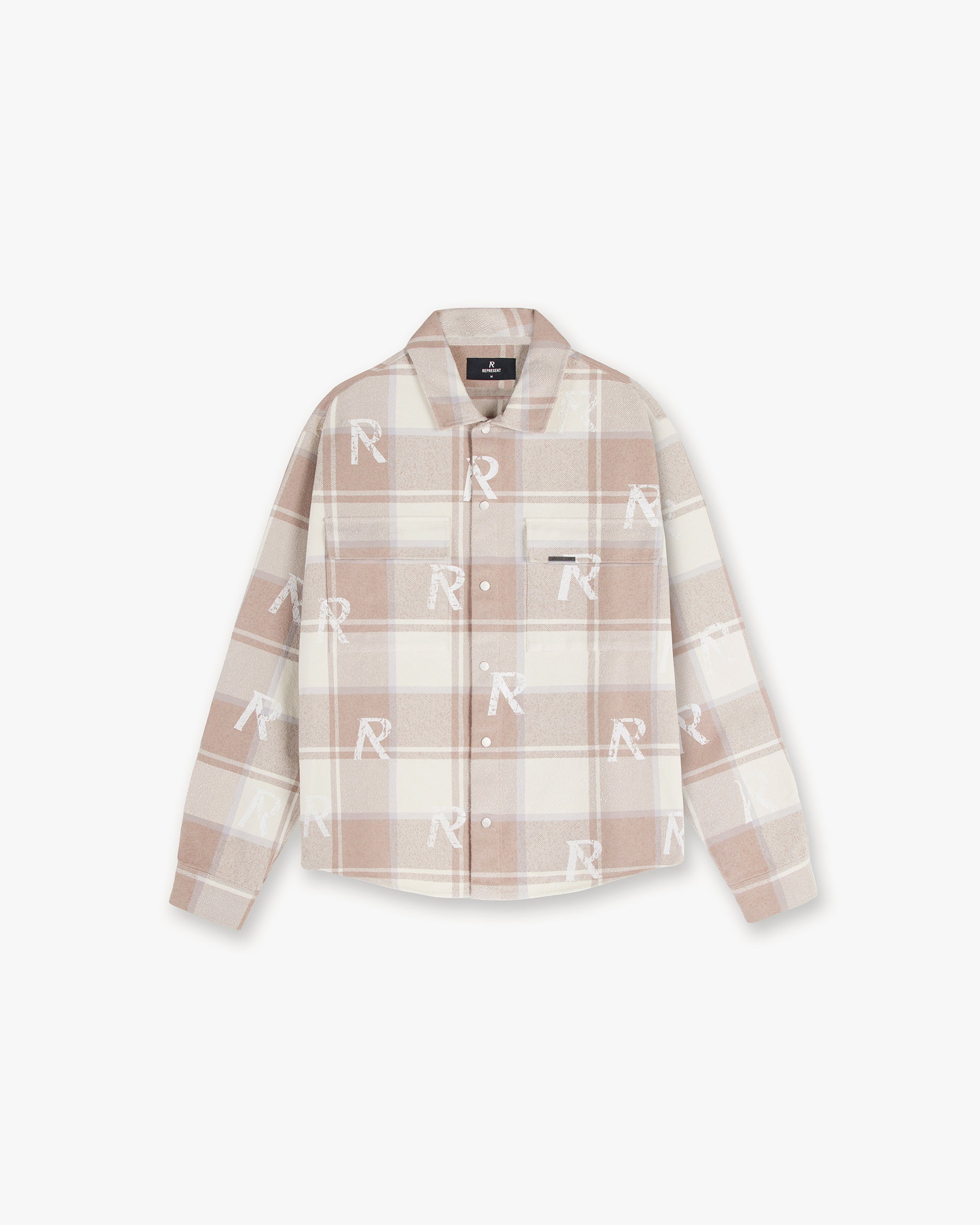 Personalized All Over Initial Flannel Shirt - Soft Cashmere Blend for Men & Women - Perfect for Casual Outfits, Fall Layering and Cozy Loungewear