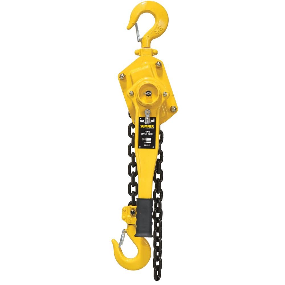 Southwire 3 Ton Lever Hoist with 15 ft Chain Fall - Heavy Duty Manual Chain Hoist for Lifting, Pulling & Positioning - Perfect for Construction, Warehouse, Automotive & Industrial Use