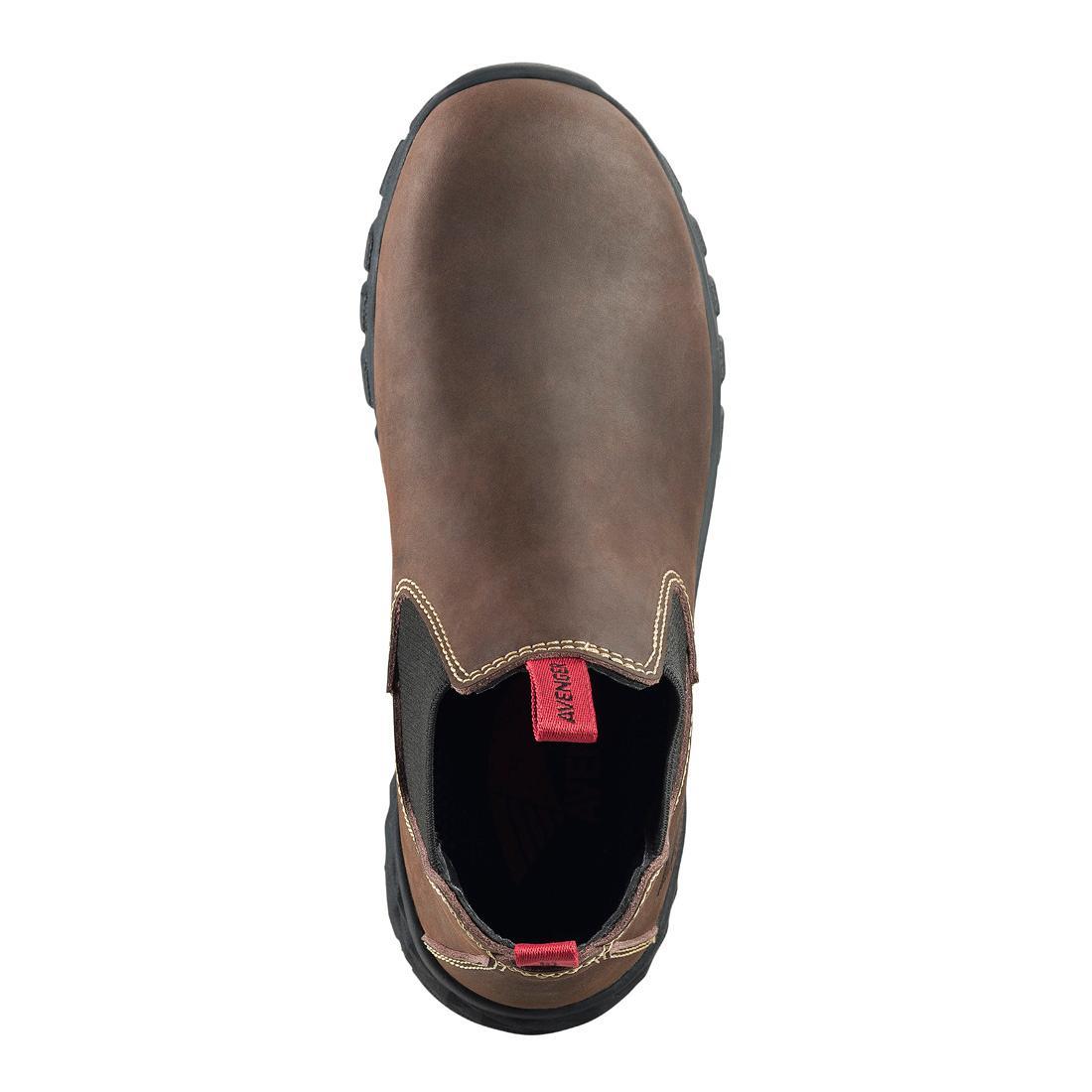 Flight Women’s SD10 Alloy Toe Romeo Work Shoe - Brown Leather Slip-Resistant Safety Shoes for Construction, Warehouse & Industrial Work