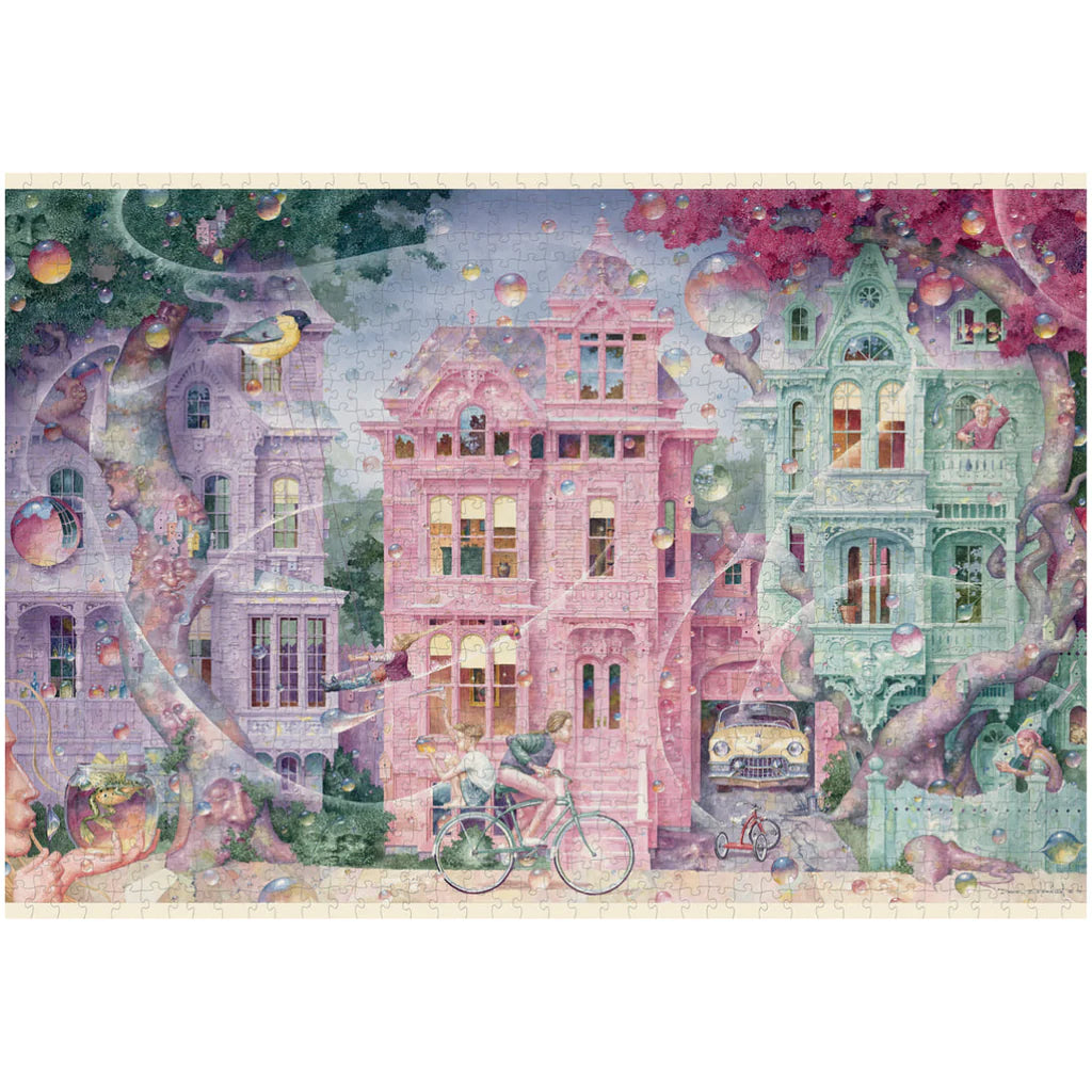 Daniel Merriam Bubble Street Pz1000 - Limited Edition Art Print - Whimsical Fantasy Wall Decor for Home & Office