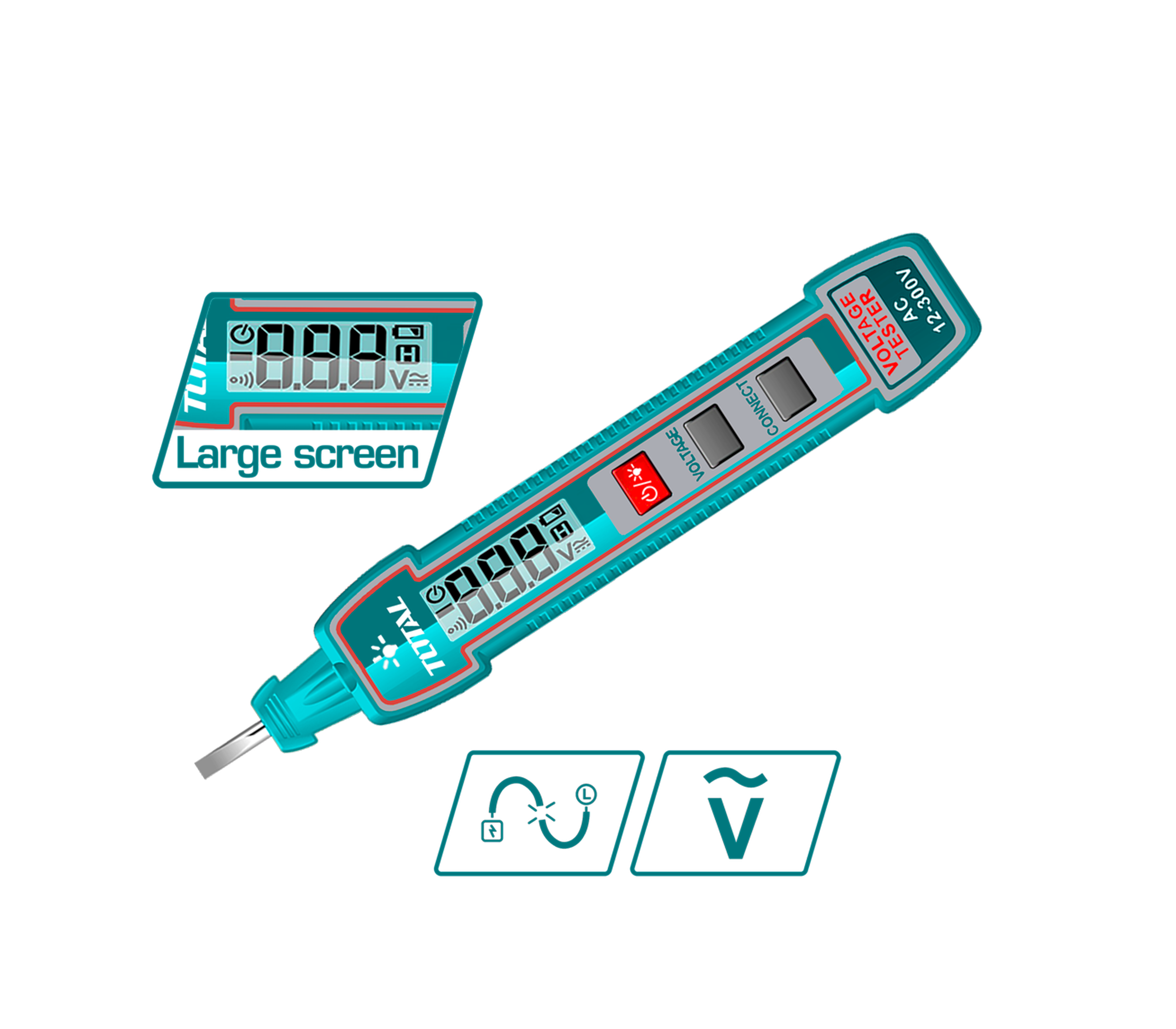 Digital Voltage Detector with LCD Display - Accurate Voltage Tester for Home, Car & Electrical Maintenance