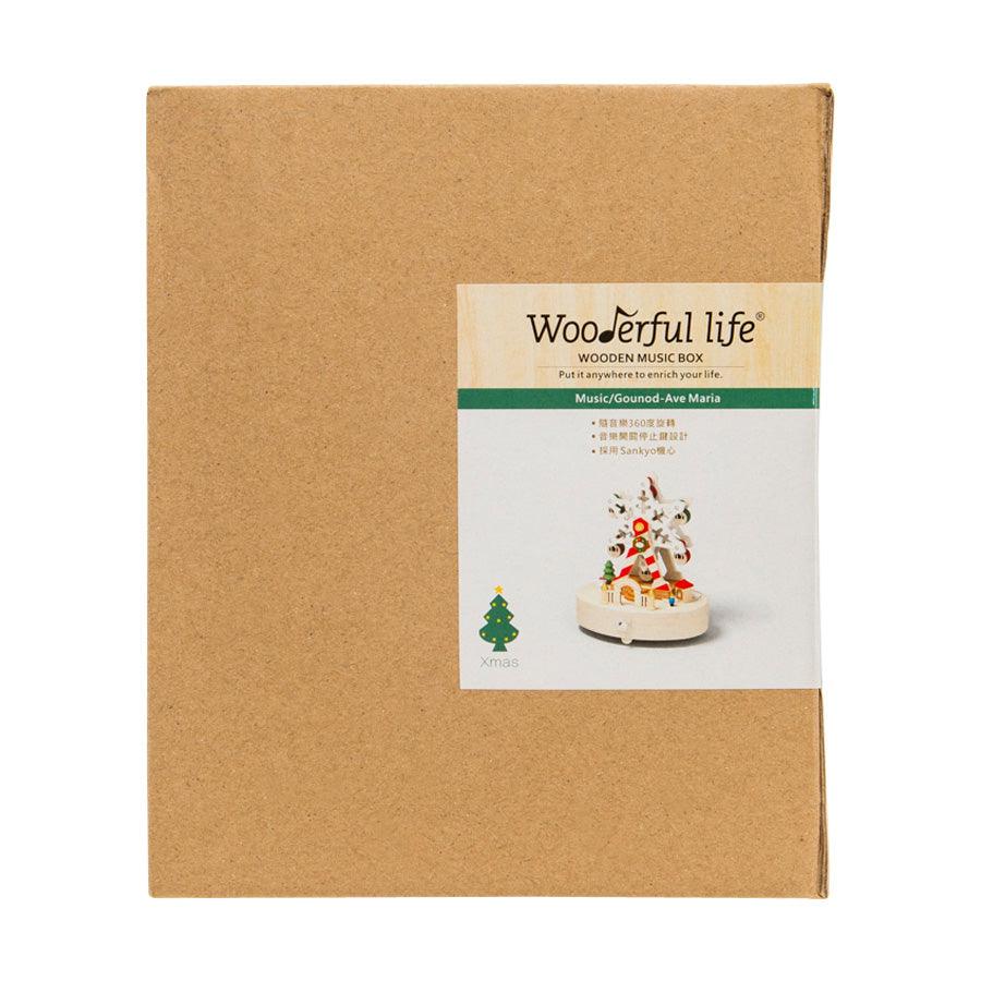 WOODERFUL LIFE Christmas Ferris Wheel Musical Snow Globe - Handmade Wooden Holiday Decor with Rotating Carousel & Festive Music - Perfect for Christmas Tree Ornaments, Gift Giving & Home Decoration