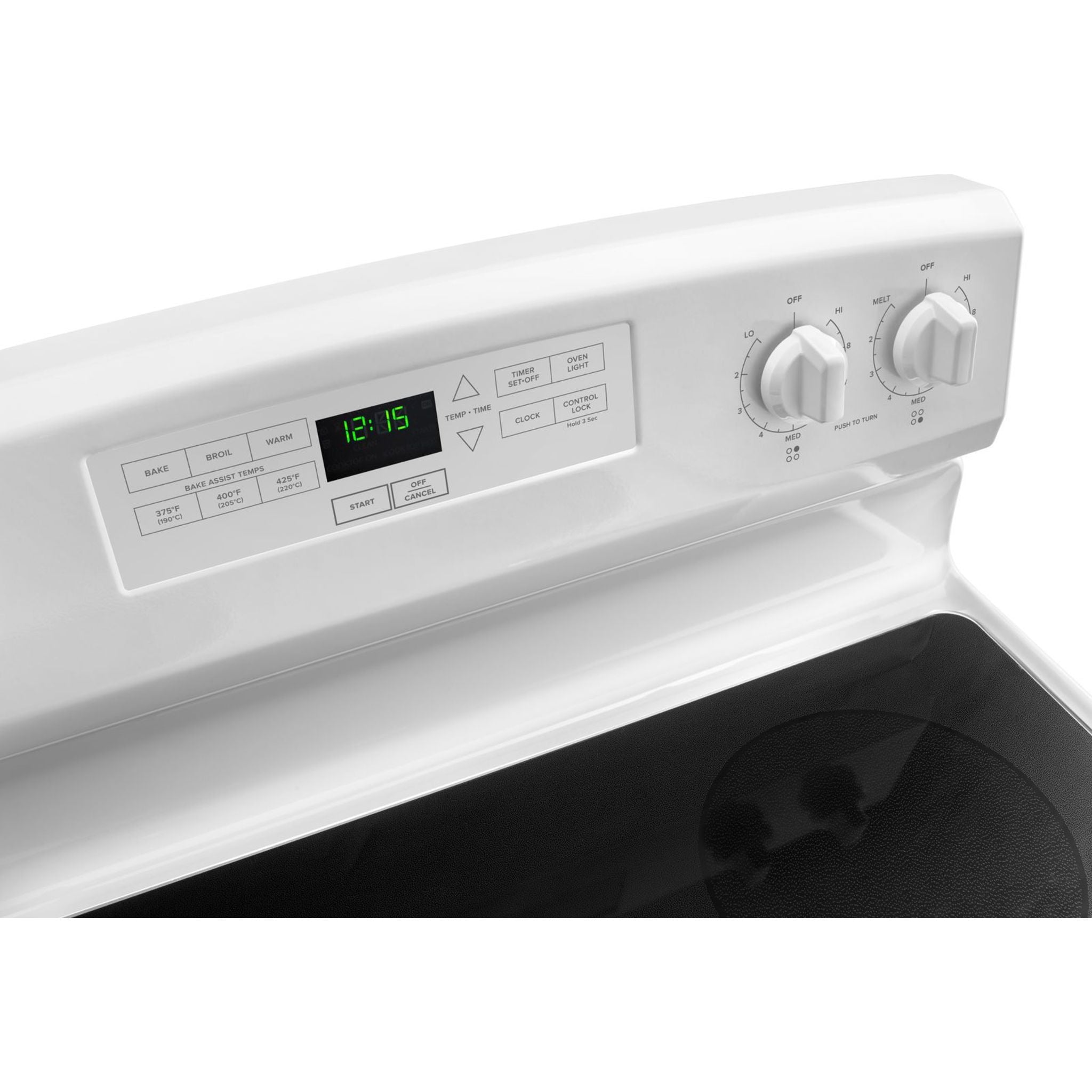 Amana 30 Inch Electric Range YAER6303MFW - White Freestanding Stove with Self-Cleaning Oven & 4 Burners - Perfect for Home Kitchen, Apartment Cooking & Small Space Living