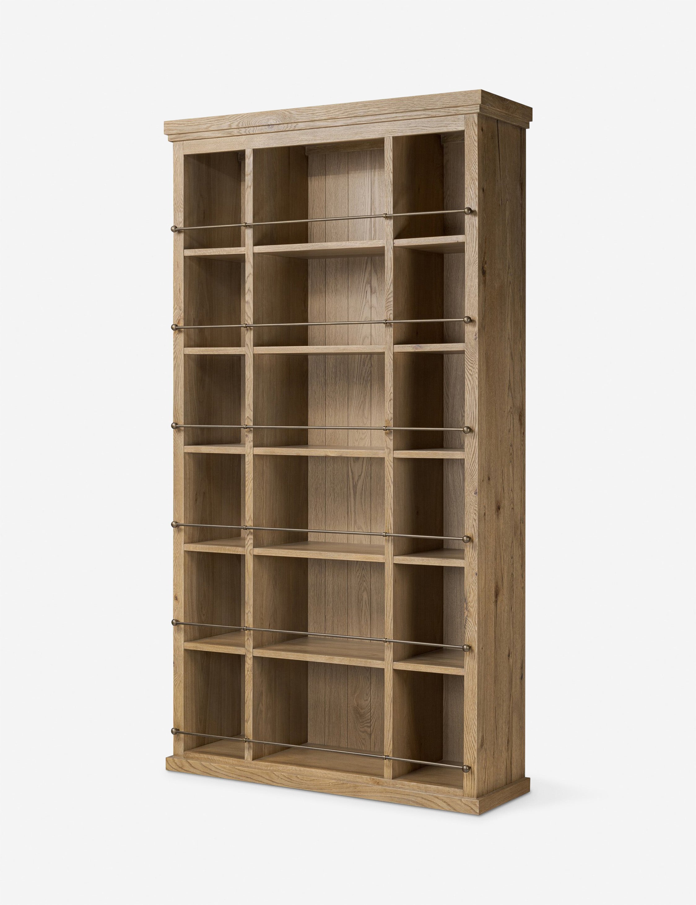 Amber Lewis x Four Hands Alistair Bookcase - Modern Wooden Bookshelf for Living Room, Bedroom & Home Office Storage