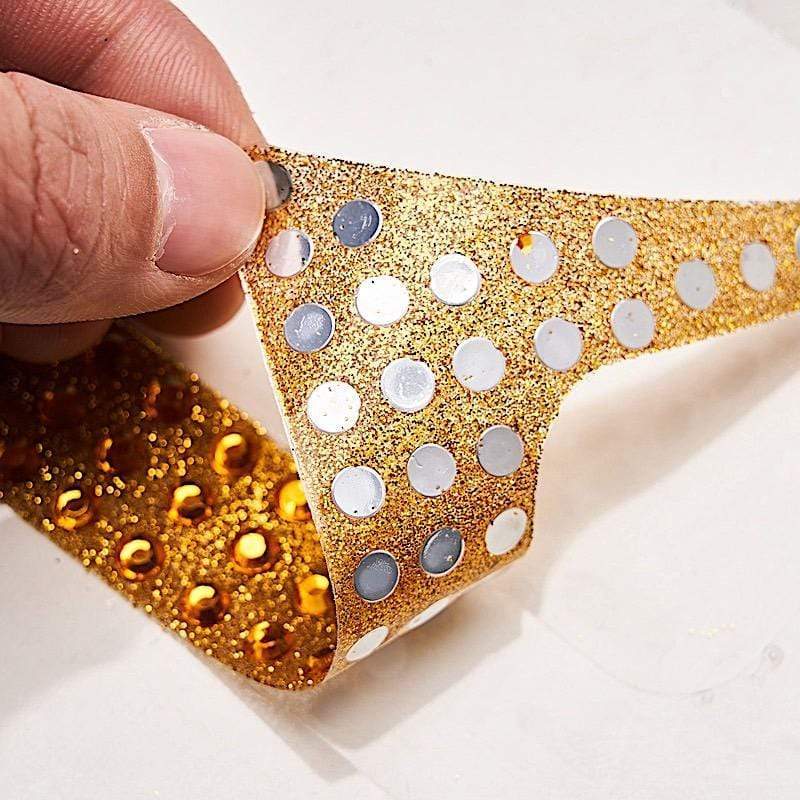 4 Inch Tall Self-Adhesive Rhinestone Number Stickers - Gold Glitter Gem Decals for DIY Crafts, Nail Art, Scrapbooking & Home Decor