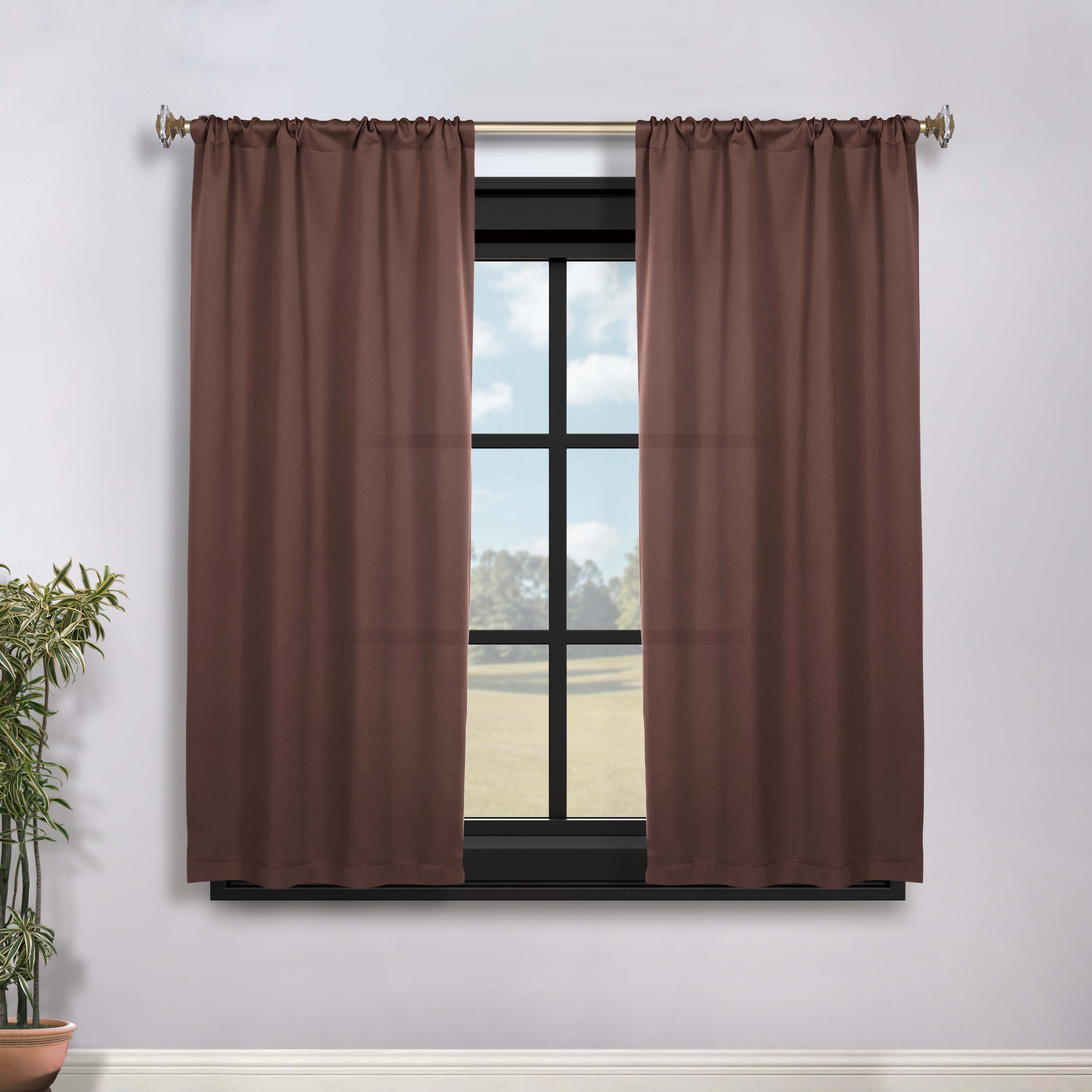 Machine Washable Blackout Curtains Set of 2 - Solid Color Room Darkening Window Drapes for Bedroom, Living Room & Nursery - Noise Reducing & Energy Efficient