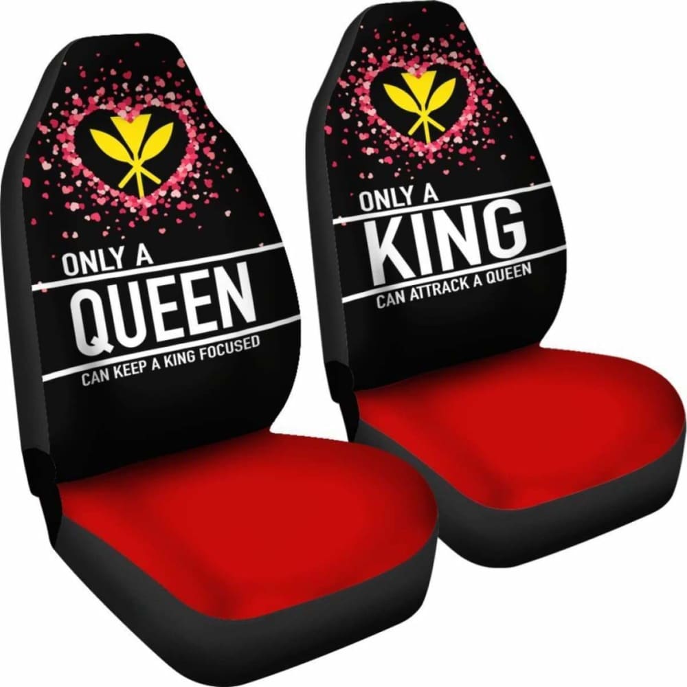 **Hawaiian Kanaka Maoli Car Seat Covers for Couples - Valentine's Day Gift, Universal Fit for Cars, SUVs & Trucks - Perfect for Road Trips & Date Nights**