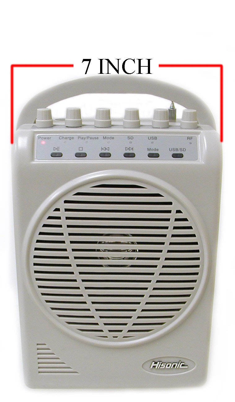 Hisonic HS128MP3 Rechargeable Wireless PA System with USB/SD Port & MP3 Player - Portable Bluetooth Speaker for Outdoor Events, Parties, and Car Travel