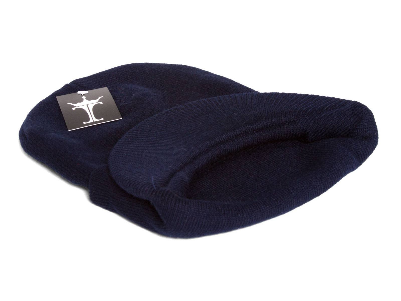 NEW Navy Blue Beanie Visor Skull Cap - Winter Warm Knit Hat for Men & Women - USA Made - Perfect for Skiing, Running & Outdoor Activities