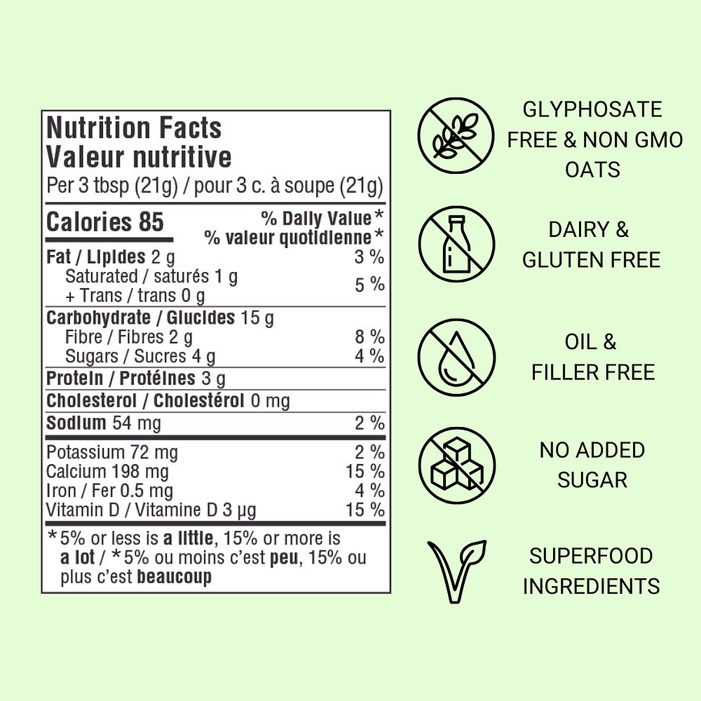 Organic Unsweetened Oat Milk Powder - Vegan, Dairy-Free, Gluten-Free | Perfect for Coffee, Smoothies & Baking | 100% Natural Plant-Based Milk Alternative