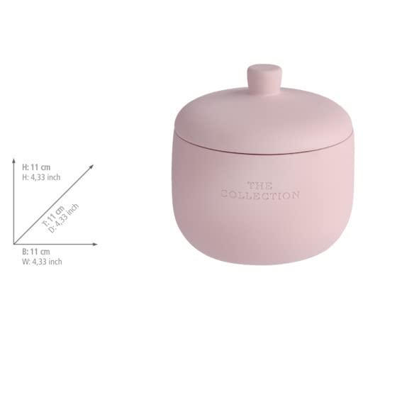 WENKO Universal Cosmetic Storage Box - The Collection Rose | Makeup Organizer, Cotton Swab Holder | 0.413L Capacity, Polyresin, 11x11x11cm | Perfect for Vanity, Bathroom & Travel Organization