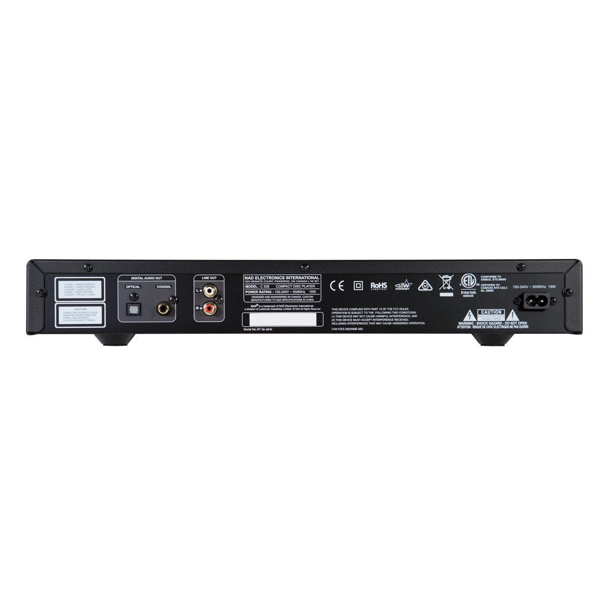 NAD C 538 High-Performance CD Player with Digital Output - Perfect for Home Audio & Music Enthusiasts