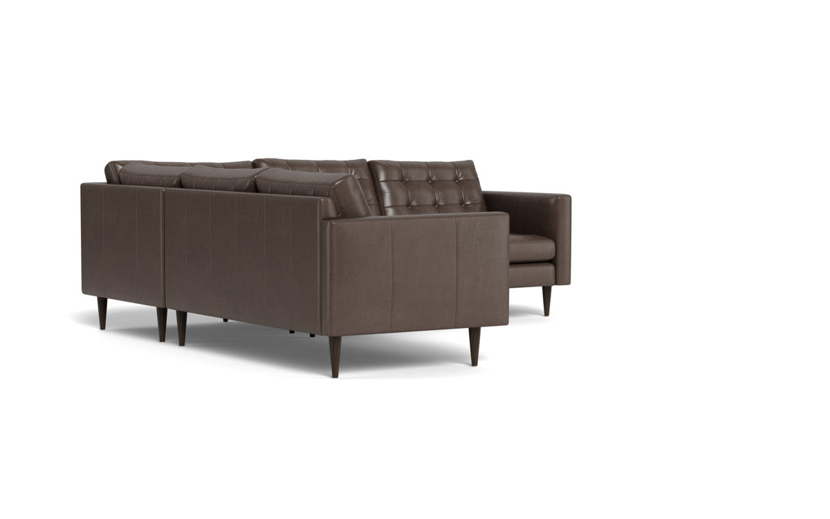 Wallace 102 Genuine Leather Corner Sectional Sofa - Modern L-Shaped Couch for Living Room, Lounge & Home Theater