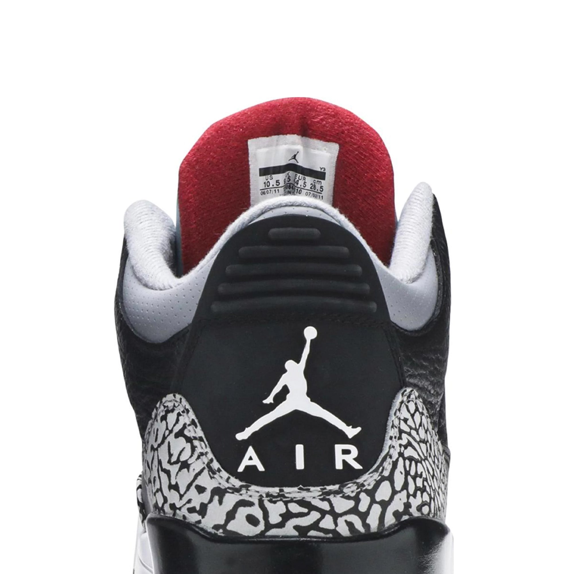 Air Jordan 3 Retro 'Black Cement' Men's Basketball Shoes - 2011 Edition - Premium Leather Sneakers for Sports & Streetwear Fashion
