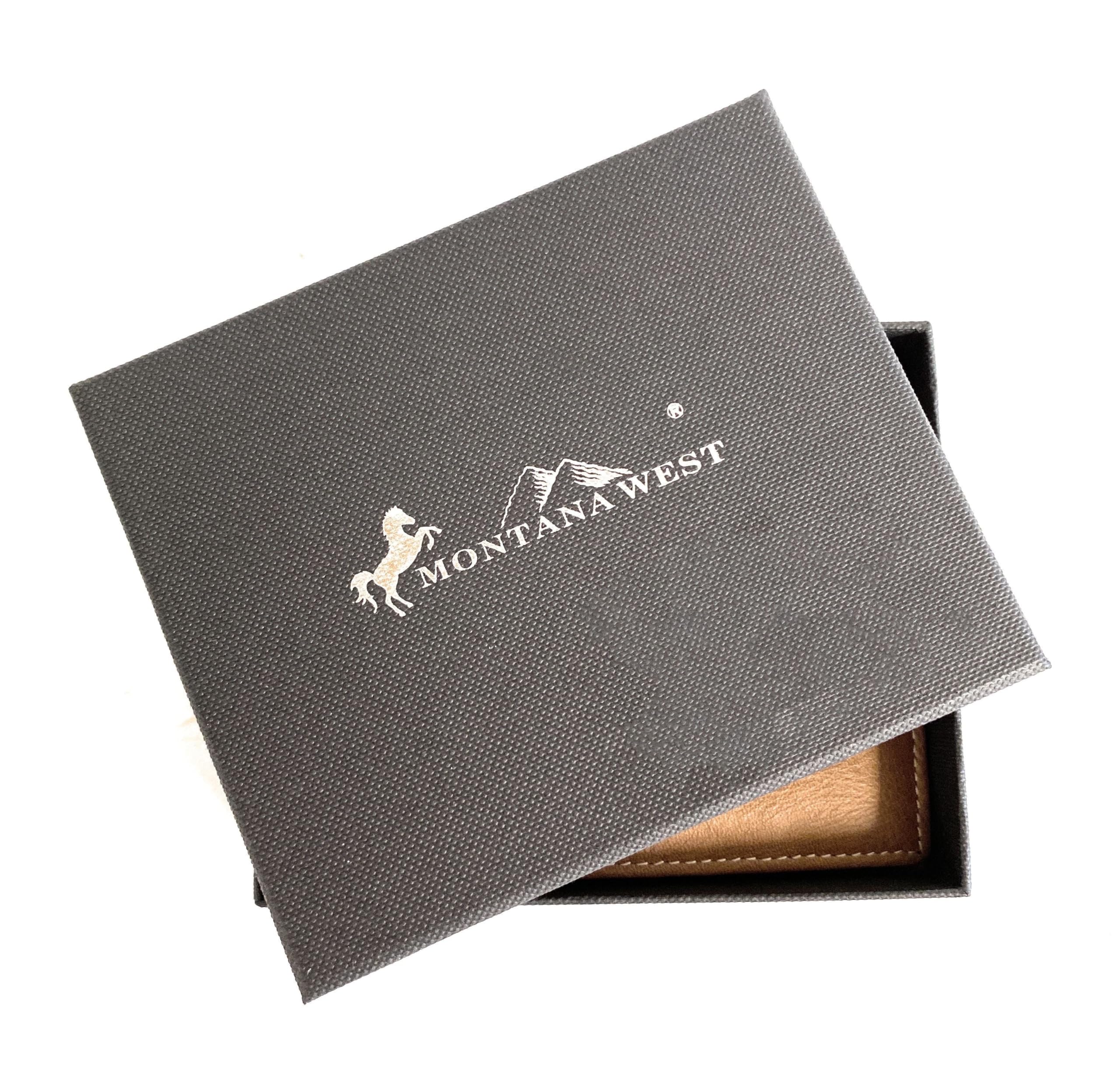 Lonestar Concho Genuine Leather Bi-fold Wallet for Men - Black & Brown Western Style Cowboy Wallet - Perfect for Everyday Use, Travel, and Gifts