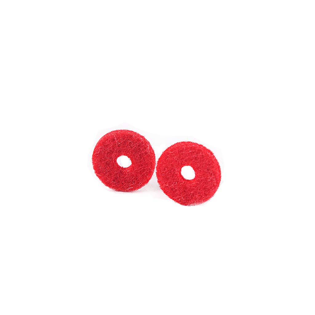 Alnicov 90PCS 12.5MM Piano Felt Punchings - Red Keyboard Balance Washers & Front Rail Regulating Repair Parts for Piano Maintenance & DIY Keyboard Projects