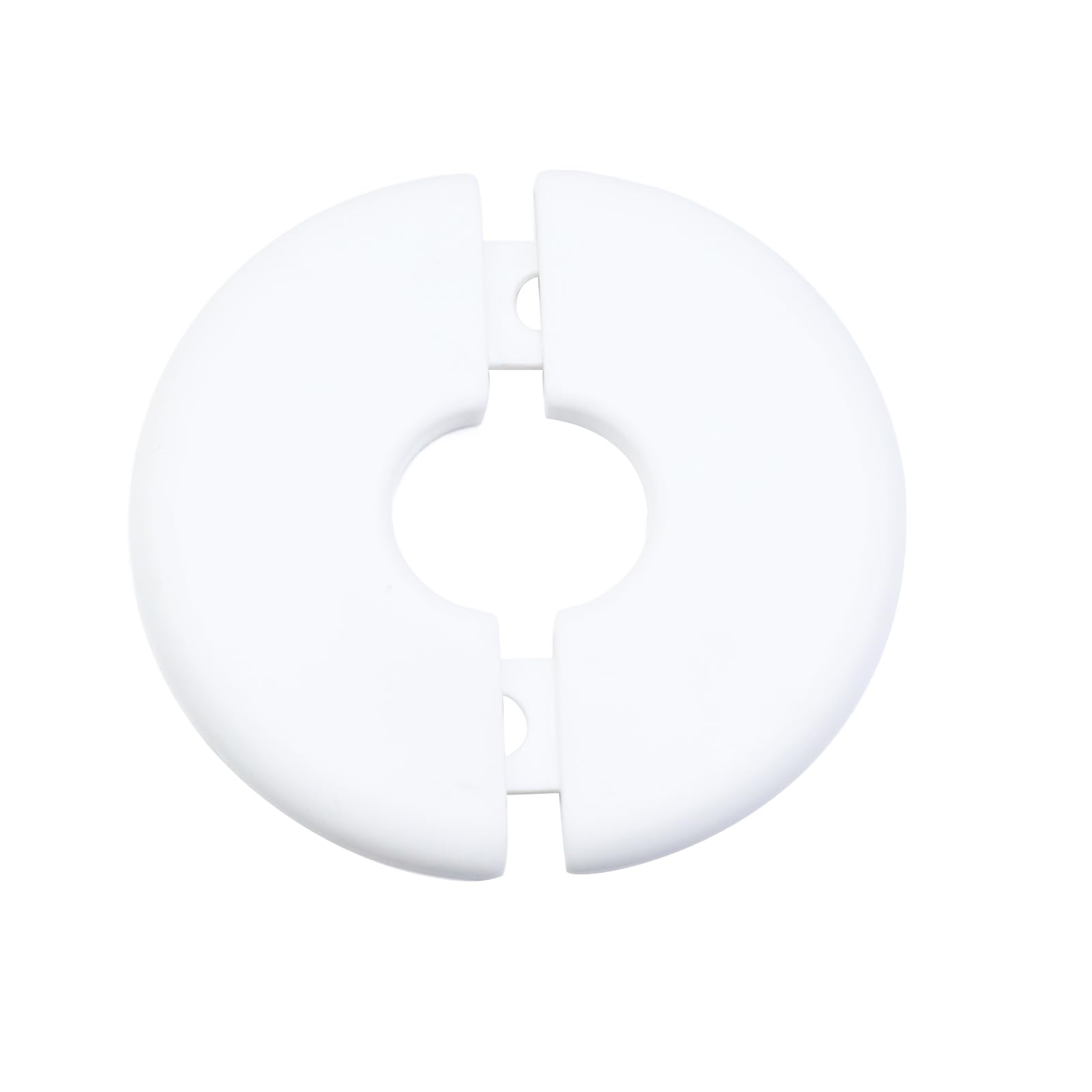 6-Pack White ABS Wall Split Flange Round Escutcheon Plate - 0.67
