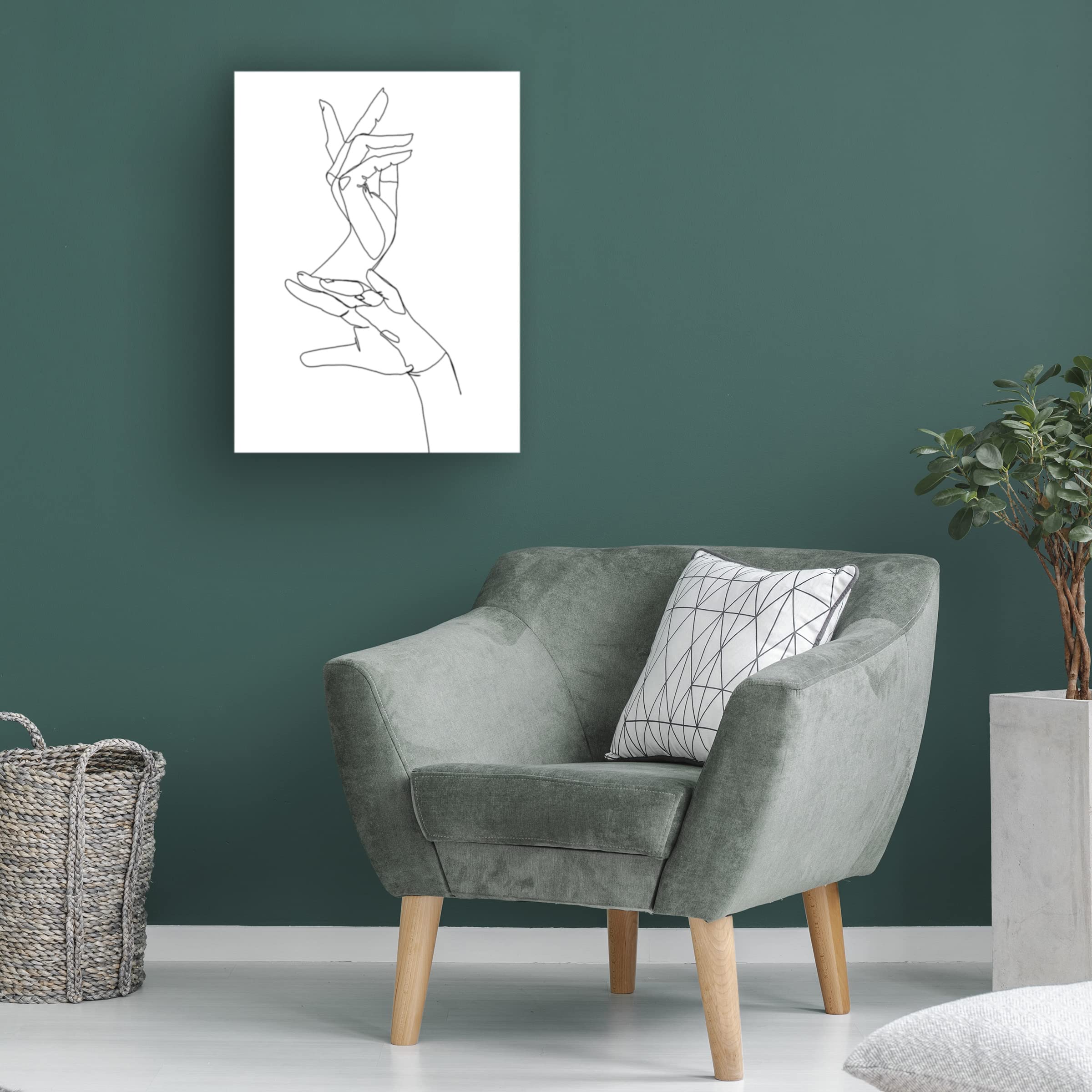 Grace Popp 'Magic Hands I' Canvas Wall Art Print - Modern Abstract Painting for Living Room, Bedroom & Office Decor