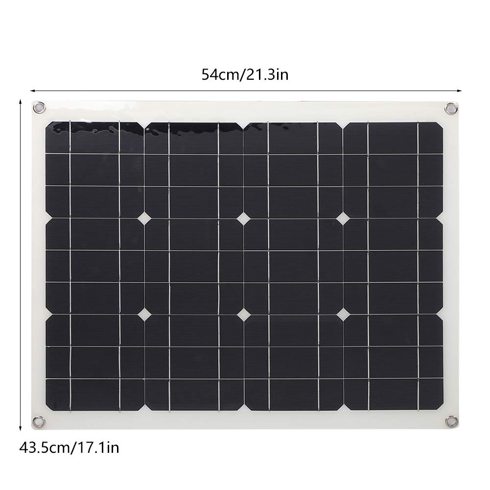 40W Solar Panel Charger - Semi-Flexible Monocrystalline 5V USB Portable Power for Phones, Camping, RV, Boats & Emergency Backup