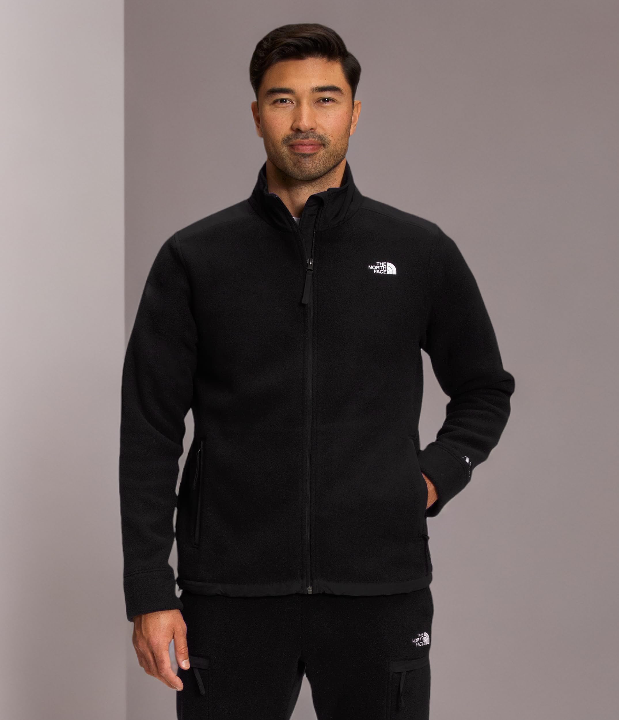 The North Face Alpine Polartec® 200 Full Zip Jacket - Men's Winter Fleece Jacket, Windproof & Warm, Black (XL) - Perfect for Hiking, Skiing & Outdoor Adventures