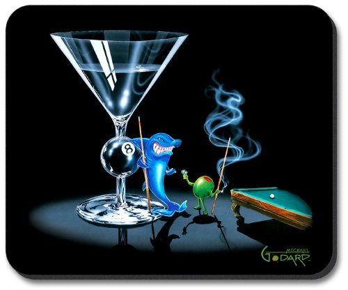 Pool Shark Mouse Pad - Premium Gaming & Office Desk Mat for Computers & Laptops - Non-Slip Rubber Base - Perfect for Gamers, Office Workers & Home Use