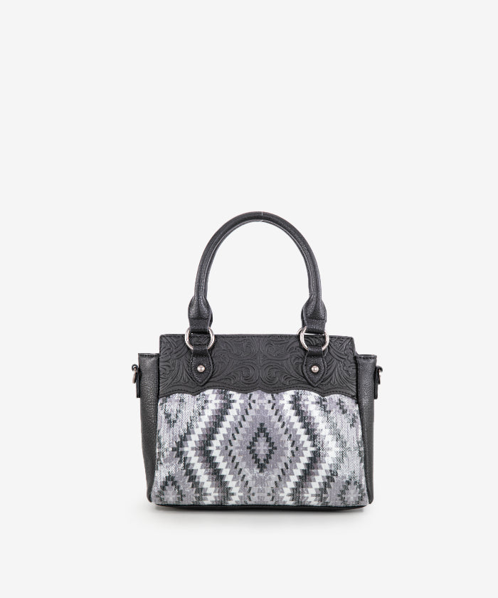 Montana West Sequined Aztec Tote Bag Set for Women - Stylish Handbag with Shoulder Strap, Perfect for Work, Travel & Everyday Use