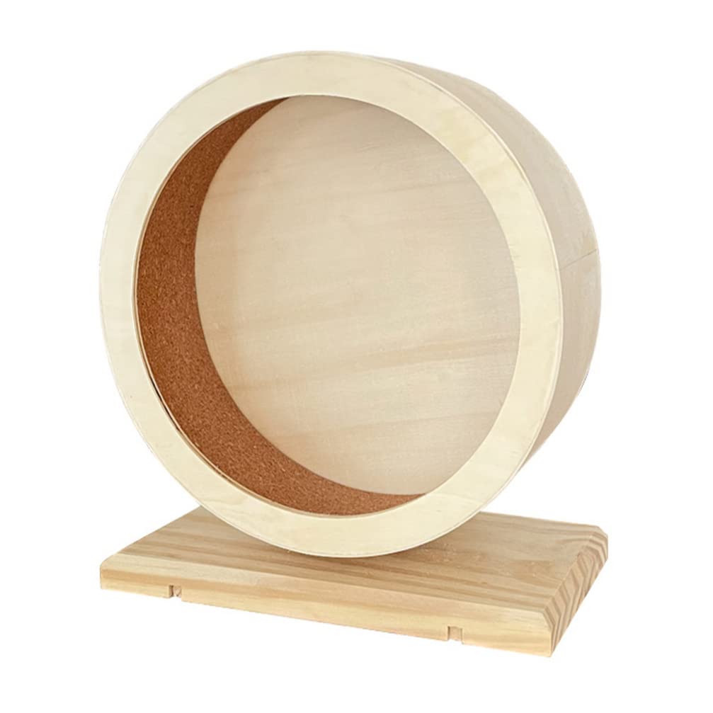 PATKAW Wooden Hamster Exercise Wheel - Durable Wooden Running Wheel for Small Pets like Hamsters, Mice, Rats, and Gerbils - Eco-Friendly Pet Exercise Toy for Cage and Playtime Activities