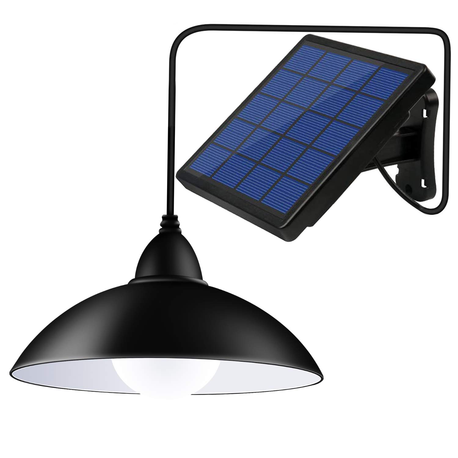 Solar Powered Hanging Lights with Remote Control - IP65 Waterproof Outdoor/Indoor Pendant Lamp for Barn, Gazebo, Balcony & Chicken Coop - Auto On/Off Dusk to Dawn Lighting for Shed, Storage & Patio Decor