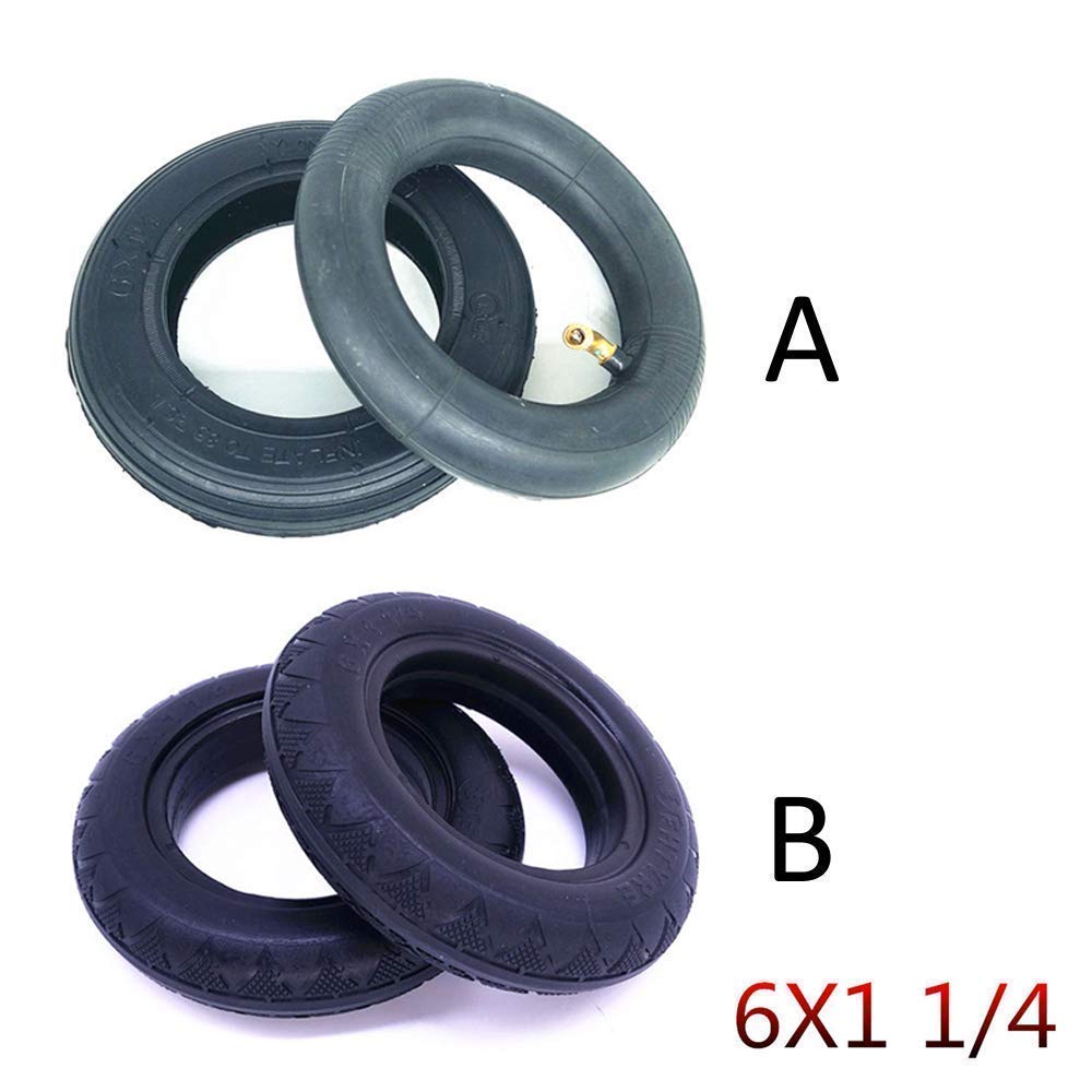 JYCCH 6X1 1/4 Inch Explosion-Proof Solid Tires for Electric Scooters - Non-Slip, Wear-Resistant, Easy to Install - Compatible with 6-Inch Mini Scooters - Perfect for Commuting, Campus Travel & Urban Mobility