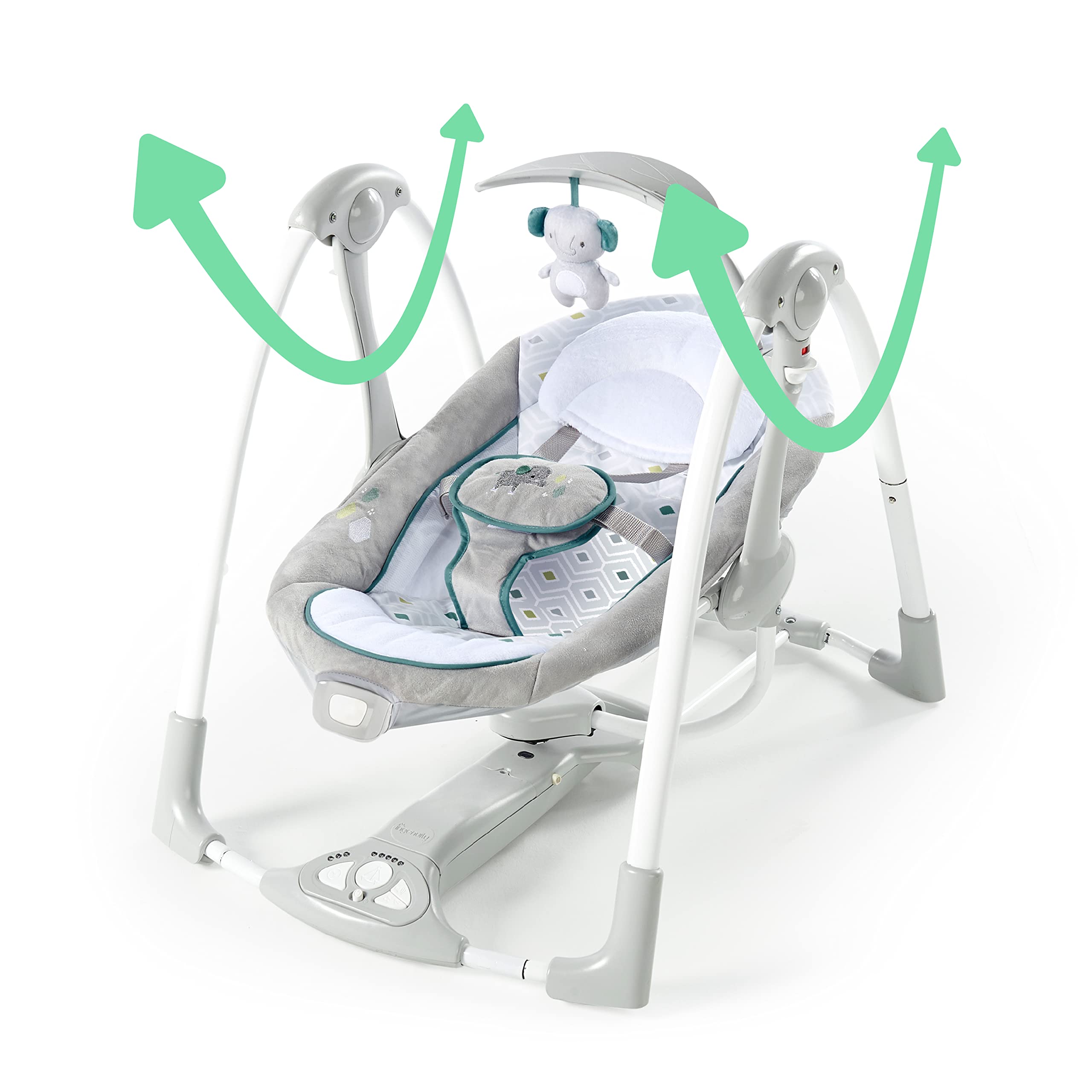 Ingenuity ConvertMe 2-in-1 Portable Baby Swing & Infant Seat with Auto Swing, Soothing Vibrations & Nature Sounds - Compact Design for 0-9 Months (6-20 lbs) - Perfect for Nursery, Travel & Hands-Free Parenting - Nash