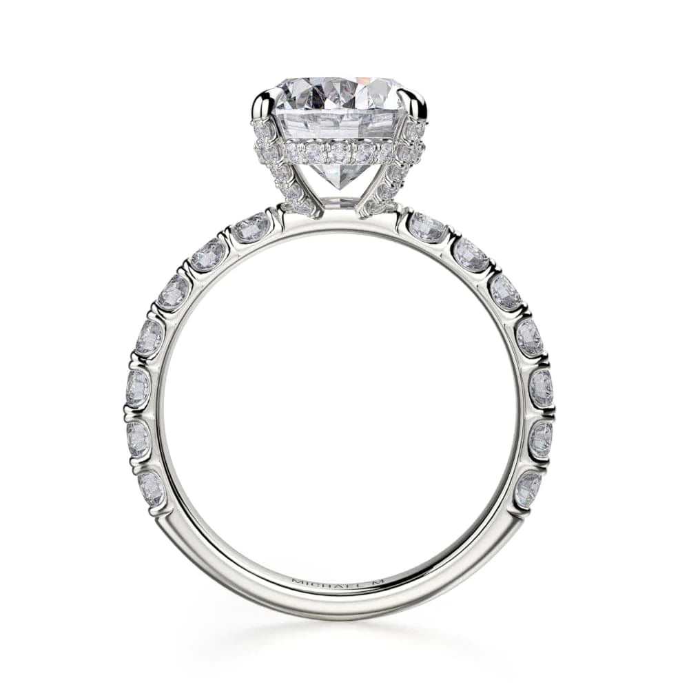 3/4 Eternity Diamond Engagement Ring for Women - 14K White Gold Wedding Band, Anniversary Gift for Her - Perfect for Proposals, Bridal Jewelry & Special Occasions